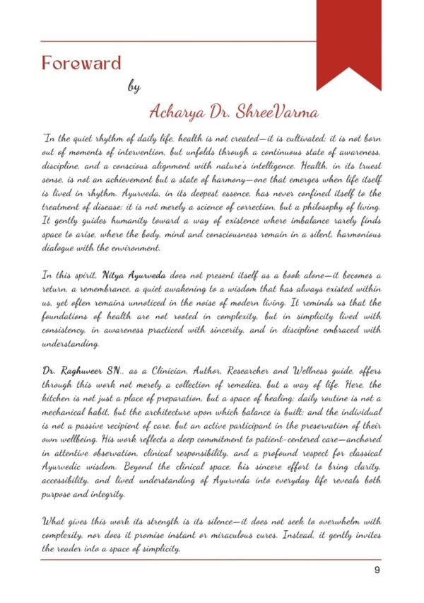 Nitya Ayurveda | Classical Home Remedies for Everyday Health | By Dr Raghuveer SN